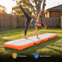Powertrain 3m x 1m Inflatable Air Track 20cm Thick Gymnastics Exercise Tumbling Mat in Grey Orange with Electric Pump thumbnail 9