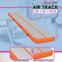 3m x 1m Air Track Inflatable Tumbling Mat Gymnastics - Orange Grey thumbnail 2
