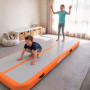 Powertrain 3m x 1m Inflatable Air Track 20cm Thick Gymnastics Exercise Tumbling Mat in Grey Orange with Electric Pump thumbnail 12