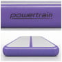 Powertrain 3m x 1m Inflatable Air Track 20cm Thick Gymnastics Exercise Tumbling Mat in Grey Purple with Electric Pump thumbnail 5