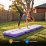 Powertrain 3m x 1m Inflatable Air Track 20cm Thick Gymnastics Exercise Tumbling Mat in Grey Purple with Electric Pump thumbnail 9