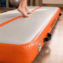 Powertrain 4m x 1m Inflatable Air Track 20cm Thick Gymnastics Exercise Tumbling Mat in Grey Orange with Electric Pump thumbnail 13