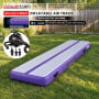 Powertrain 4m x 1m Inflatable Air Track 20cm Thick Gymnastics Exercise Tumbling Mat in Grey Purple with Electric Pump thumbnail 2