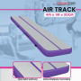 4m x 1m Air Track Inflatable Tumbling Mat Gymnastics - Purple Grey thumbnail 3
