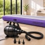 Powertrain 4m x 1m Inflatable Air Track 20cm Thick Gymnastics Exercise Tumbling Mat in Grey Purple with Electric Pump thumbnail 15