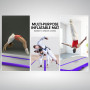 4m x 1m Air Track Inflatable Tumbling Mat Gymnastics - Purple Grey thumbnail 7