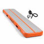 Powertrain 5m x 1m Inflatable Air Track 20cm Thick Gymnastics Exercise Tumbling Mat in Grey Orange with Electric Pump thumbnail 1