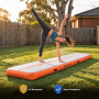 Powertrain 5m x 1m Inflatable Air Track 20cm Thick Gymnastics Exercise Tumbling Mat in Grey Orange with Electric Pump thumbnail 9