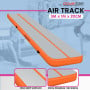 5m x 1m Air Track Inflatable Tumbling Mat Gymnastics - Orange Grey thumbnail 2