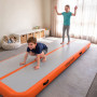 Powertrain 5m x 1m Inflatable Air Track 20cm Thick Gymnastics Exercise Tumbling Mat in Grey Orange with Electric Pump thumbnail 12