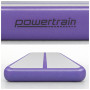Powertrain 5m x 1m Inflatable Air Track 20cm Thick Gymnastics Exercise Tumbling Mat in Grey Purple with Electric Pump thumbnail 5