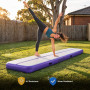 Powertrain 5m x 1m Inflatable Air Track 20cm Thick Gymnastics Exercise Tumbling Mat in Grey Purple with Electric Pump thumbnail 9