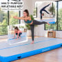 Powertrain 3m x 1m Inflatable Air Track 20cm Thick Gymnastics Exercise Tumbling Mat in Blue with Electric Pump thumbnail 7