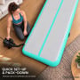 Powertrain 3m x 1m Inflatable Air Track 20cm Thick Gymnastics Exercise Tumbling Mat in Green with Electric Pump thumbnail 8