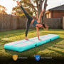 Powertrain 3m x 1m Inflatable Air Track 20cm Thick Gymnastics Exercise Tumbling Mat in Green with Electric Pump thumbnail 9