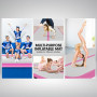 3m Inflatable Yoga Mat Gym Exercise 20cm Air Track Tumbling - Pink thumbnail 8