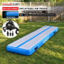 Powertrain 4m x 1m Inflatable Air Track 20cm Thick Gymnastics Exercise Tumbling Mat in Blue with Electric Pump thumbnail 2