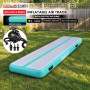Powertrain 4m x 1m Inflatable Air Track 20cm Thick Gymnastics Exercise Tumbling Mat in Green with Electric Pump thumbnail 2
