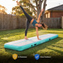 Powertrain 4m x 1m Inflatable Air Track 20cm Thick Gymnastics Exercise Tumbling Mat in Green with Electric Pump thumbnail 9