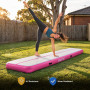 Powertrain 4m x 1m Inflatable Air Track 20cm Thick Gymnastics Exercise Tumbling Mat in Pink with Electric Pump thumbnail 9
