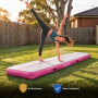 Powertrain 5m x 1m Inflatable Air Track 20cm Thick Gymnastics Exercise Tumbling Mat in Pink with Electric Pump thumbnail 9