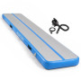 Powertrain 6m x 1m Inflatable Air Track 20cm Thick Gymnastics Exercise Tumbling Mat in Blue with Electric Pump thumbnail 1