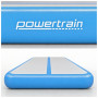 Powertrain 6m x 1m Inflatable Air Track 20cm Thick Gymnastics Exercise Tumbling Mat in Blue with Electric Pump thumbnail 5