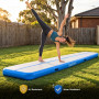 Powertrain 6m x 1m Inflatable Air Track 20cm Thick Gymnastics Exercise Tumbling Mat in Blue with Electric Pump thumbnail 9