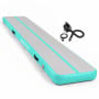 Powertrain 6m x 1m Inflatable Air Track 20cm Thick Gymnastics Exercise Tumbling Mat in Green with Electric Pump thumbnail 1
