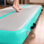 Powertrain 6m x 1m Inflatable Air Track 20cm Thick Gymnastics Exercise Tumbling Mat in Green with Electric Pump thumbnail 13