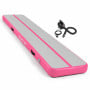 Powertrain 6m x 1m Inflatable Air Track 20cm Thick Gymnastics Exercise Tumbling Mat in Pink with Electric Pump thumbnail 1