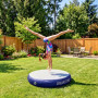 Powertrain 20cm Thick 1m Airtrack Spot Round Inflatable Gymnastics Tumbling Mat Air Track with Pump - Dark Blue thumbnail 2