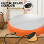 1m Air Track Spot Round Inflatable Gymnastics Tumbling Mat Pump Orange thumbnail 7
