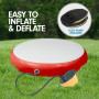 Powertrain 20cm Thick 1m Airtrack Spot Round Inflatable Gymnastics Tumbling Mat Air Track with Pump - Red thumbnail 7