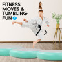 1m Air Spot Tumbling Mat Gymnastics Round Exercise Track - Green thumbnail 7