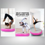 1m Air Spot Tumbling Mat Gymnastics Round Exercise Track - Pink thumbnail 6