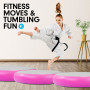 1m Air Spot Tumbling Mat Gymnastics Round Exercise Track - Pink thumbnail 7