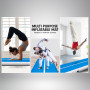 4m Airtrack Tumbling Mat Gymnastics Exercise 20cm Air Track Blue White thumbnail 8