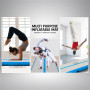 4m x 2m Airtrack Tumbling Mat Gymnastics Exercise Air Track Grey Blue thumbnail 8