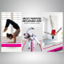 4m x 2m Airtrack Tumbling Mat Gymnastics Exercise Air Track Grey Pink thumbnail 8
