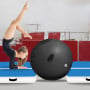 Inflatable Air Exercise Roller Gymnastics Gym Barrel 120 x 75cm Black thumbnail 6