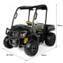 John Deere Gator XUV Midnight Black 12V Battery Kids 2-Seater Ride On Truck Toy with Working Dump Bed thumbnail 7