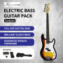 Karrera Electric Bass Guitar Pack - Sunburst thumbnail 7