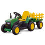 John Deere 12V Ride On Tractor with Trailer Working Lights & Remote thumbnail 2