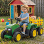 John Deere 12V Ride On Tractor with Trailer Working Lights & Remote thumbnail 5