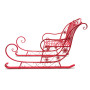Christmas Sleigh with Red Finish- Metal 150cm thumbnail 1