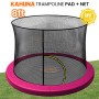 Kahuna 8ft Trampoline Pad and Net - Pink thumbnail 7