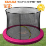 Kahuna 14ft Trampoline Pad and Net - Pink thumbnail 7