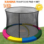 Kahuna 14ft Trampoline Pad and Net - Rainbow thumbnail 7
