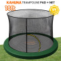 Kahuna 16ft Trampoline Pad and Net - Green thumbnail 7